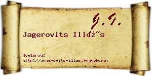 Jagerovits Illés névjegykártya